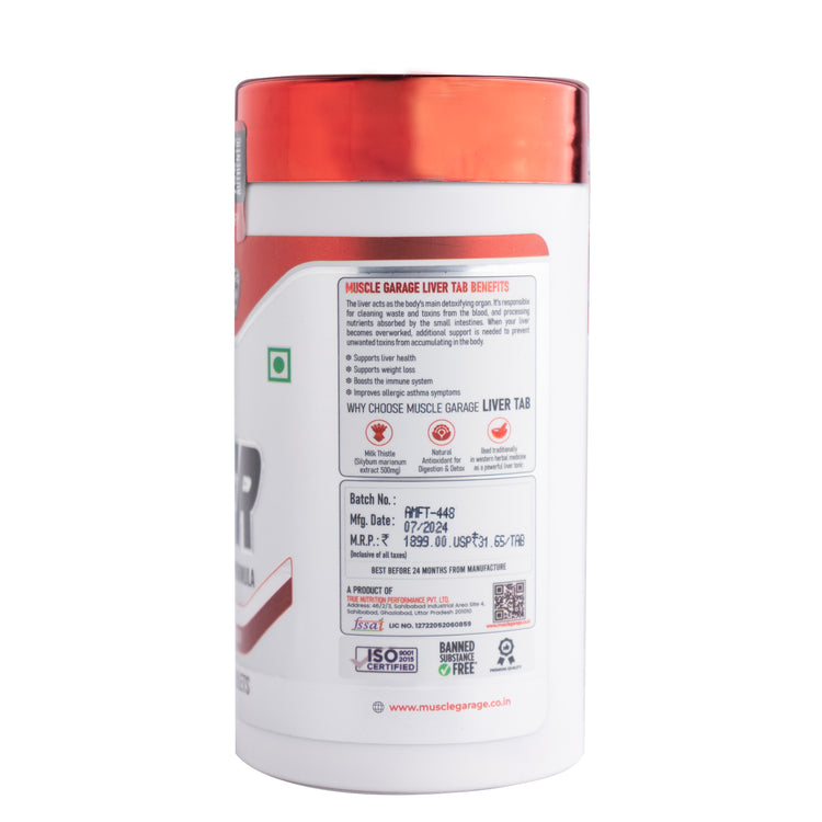 MUSCLE GARAGE LIVER DETOX AND REPAIR FORMULA- 60 TAB