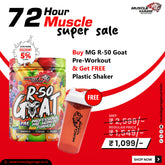 MG R-50 Goat Pre Workout – Performance Formula Powder Free Plastic Shaker