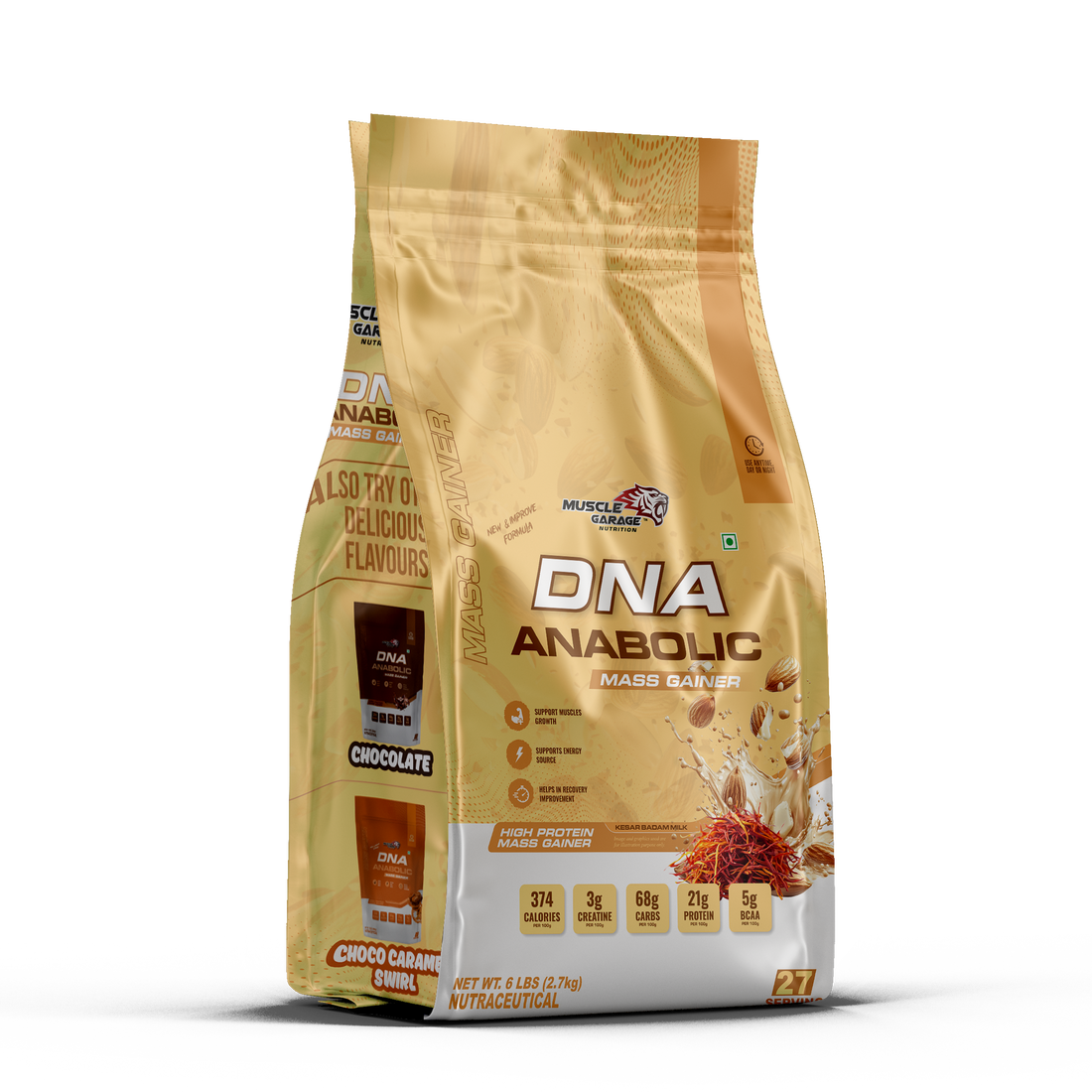 Package of DNA Anabolic Mass Gainer on a white background