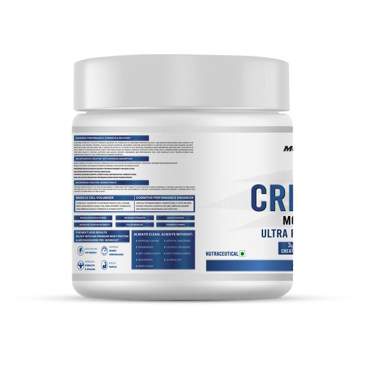 MG Creatine Monohydrate Powder – 100g (33 Servings) | Ultra Pure HPLC-Tested