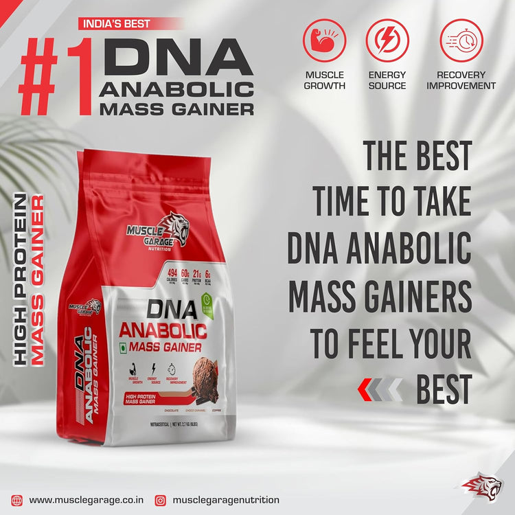 MG DNA Anabolic Mass Gainer 4.5kg (10LBS) – High Protein Formula for Muscle Gain
