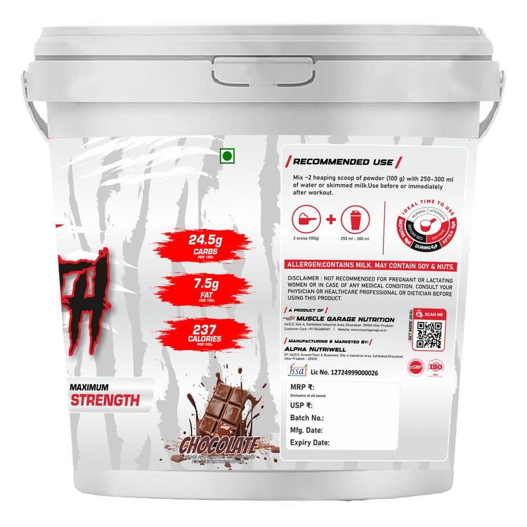 Muscle Garage Mammoth Mass Gainer- (4.5Kg, Chocolate)