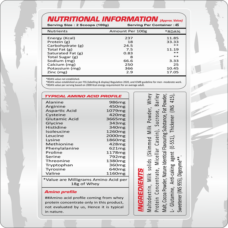 Muscle Garage Mammoth Mass Gainer- (4.5Kg, Chocolate)