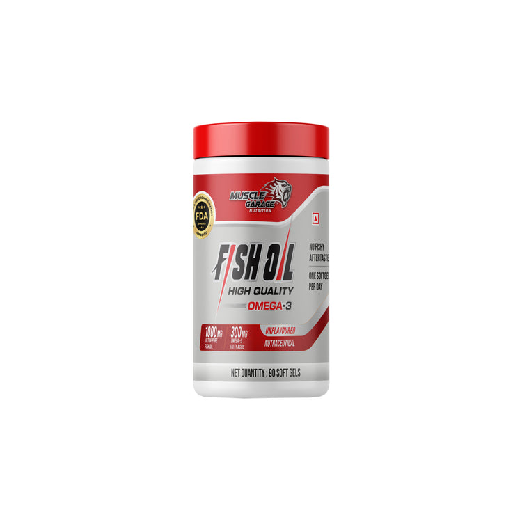 MG Fish Oil High Quality Omega-3, 90 Soft Gels, Free T-Shirt