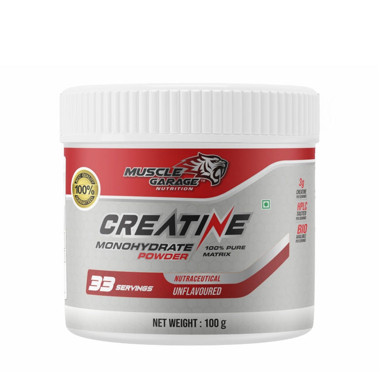 🎁 MG CREATINE MONOHYDRATE POWDER 100GM (Unflavoured, 33 SERVINGS)