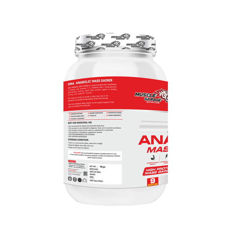 DNA Anabolic Mass Gainer 900g – High-Calorie Gainer