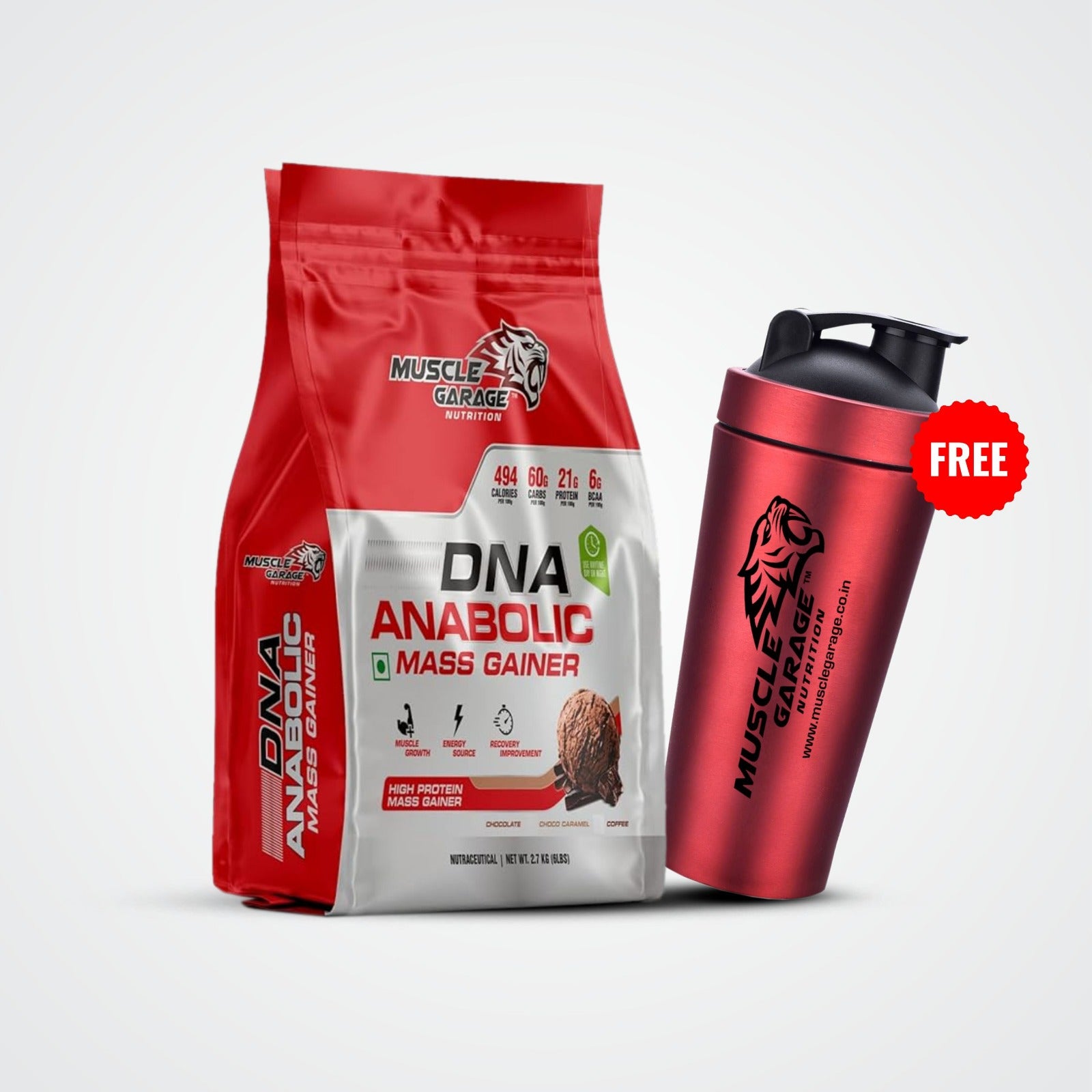 DNA ANABOLIC MASS GAINER - 2.7KG (6LBS) Get FREE Steel Shaker