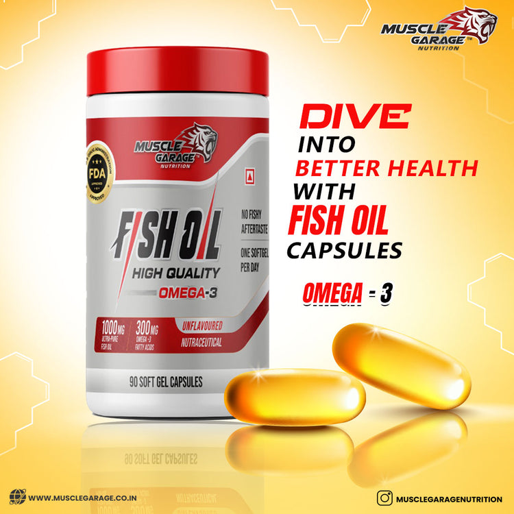 MG Fish Oil High Quality Omega-3, 90 Soft Gels, Free T-Shirt