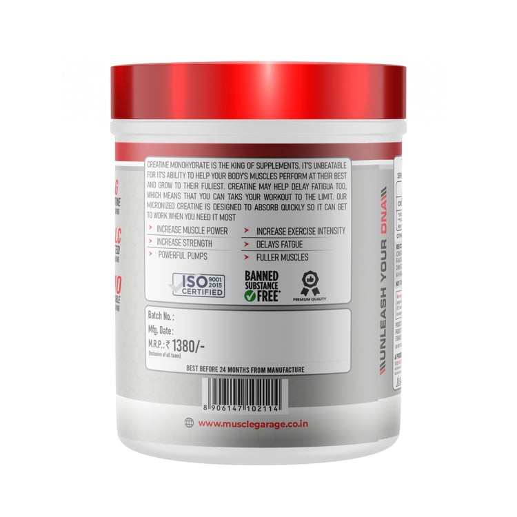 MG CREATINE MONOHYDRATE POWDER (250GM, 83 SERVINGS)